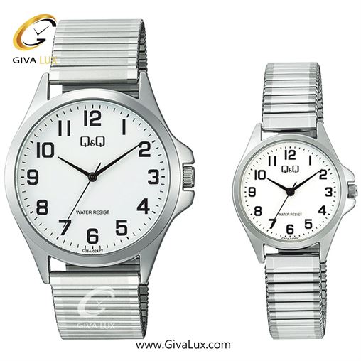 ساعت مچی اورجینال ست کیو اند کیو Q&Q نقره ای | نقره ای| سفید| کد رفرنس زنانه: C37A-023PY، مردانه: C36A-024PY